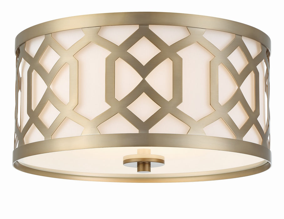 Crystorama 2263-AG Three Light Flush Mount, Aged Brass