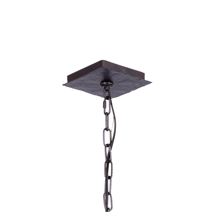 Crystorama 339-RS Seven Light Chandelier, Raw Steel