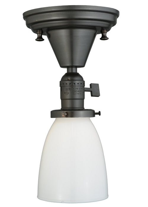 Meyda Tiffany 140345 One Light Flushmount, Craftsman Brown