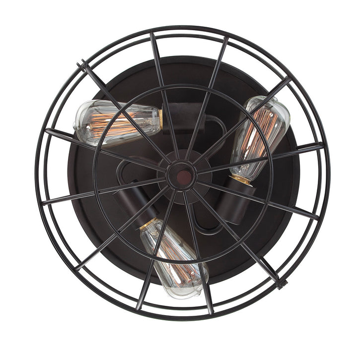 Savoy House 6-8074-15-13 Three Light Flush Mount, English Bronze