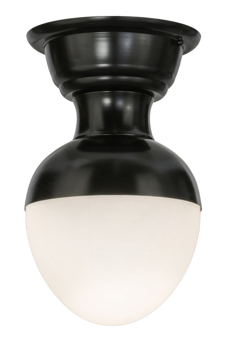 Meyda Tiffany 144638 One Light Flushmount, Matte Black