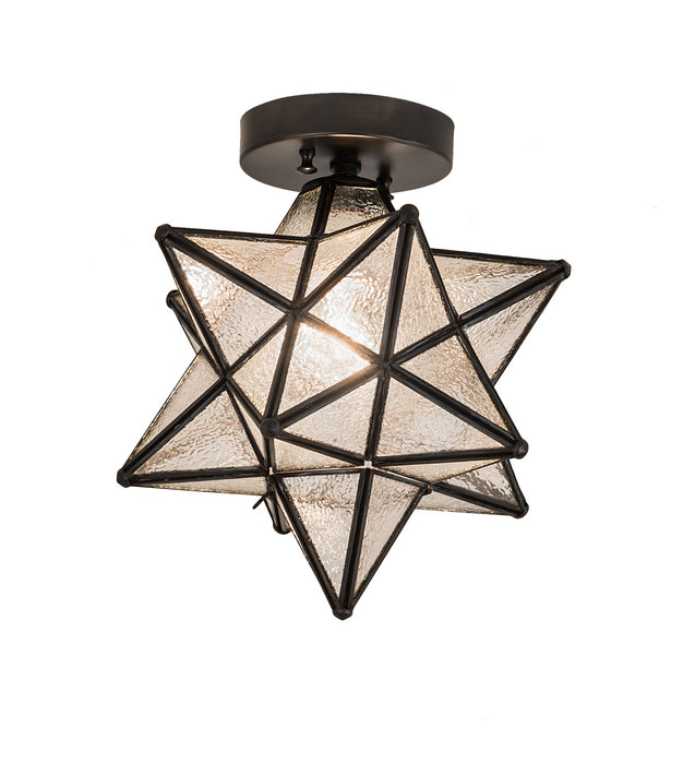 Meyda Tiffany 150958 One Light Flushmount, Craftsman Brown
