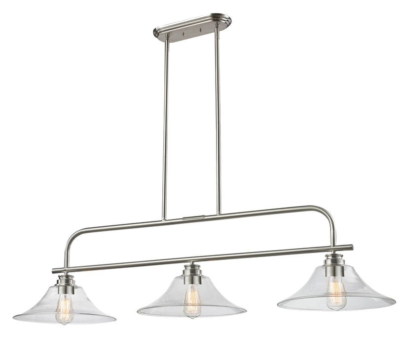Z-Lite 428-3B-BN Three Light Billiard, Brushed Nickel