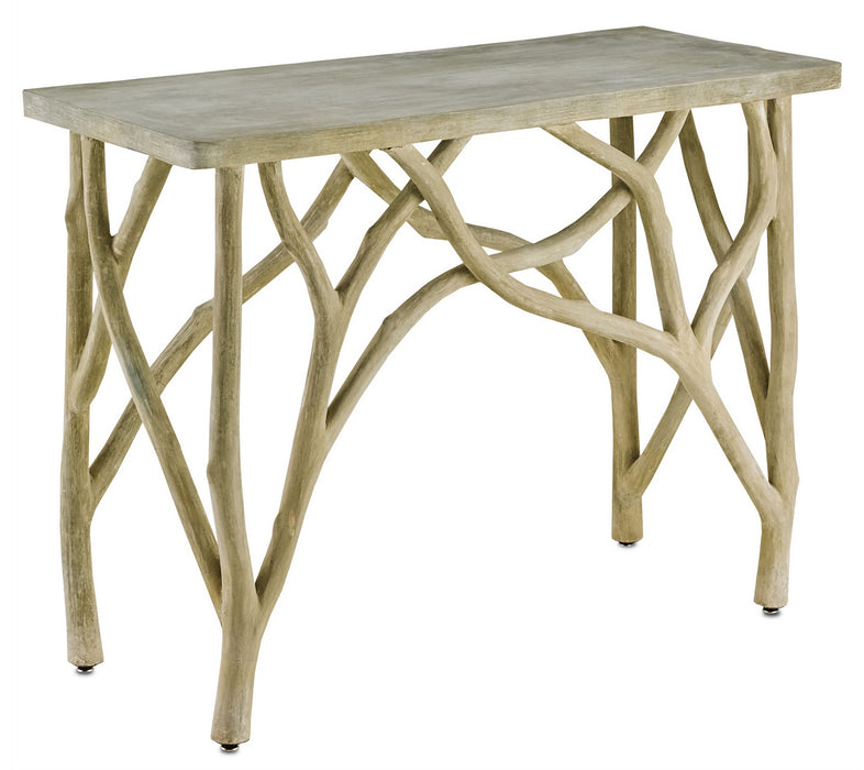 Currey and Company 2037 Console Table, Portland/Faux Bois