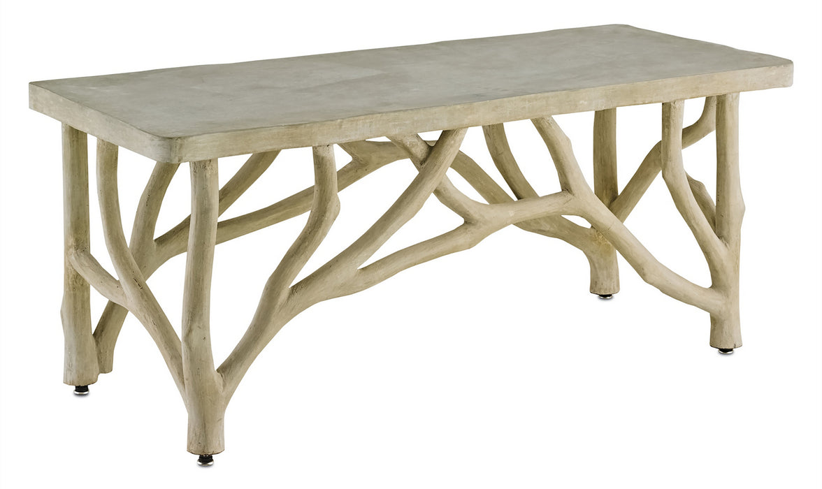 Currey and Company 2038 Table/Bench, Portland/Faux Bois