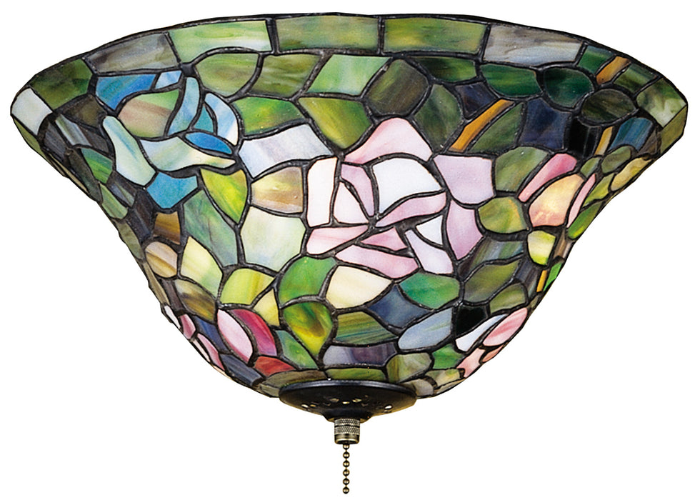 Meyda Tiffany 71427 Three Light Flushmount, Purple/Blue Burgundy Pink Purple/Blue