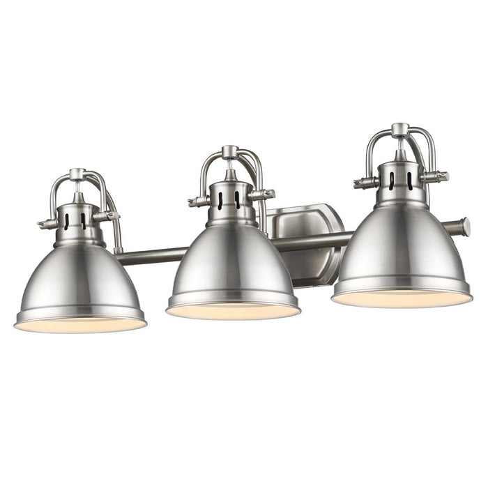 Golden 3602-BA3 PW-PW Three Light Bath Vanity, Pewter