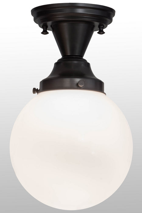 Meyda Tiffany 154223 One Light Flushmount, Craftsman Brown