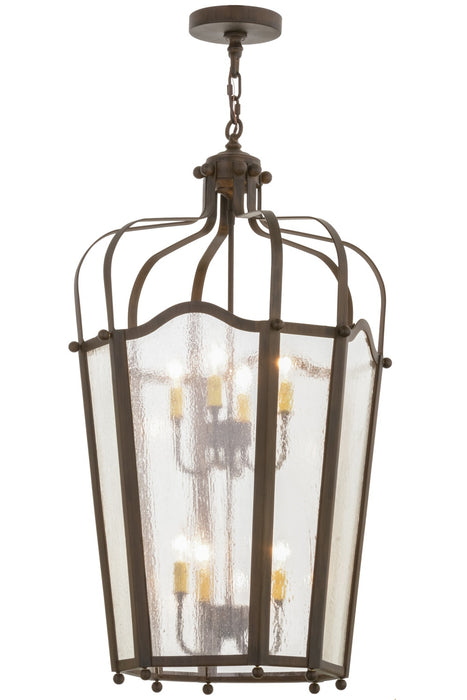 Meyda Tiffany 157665 Eight Light Pendant, Clear Seedy Glass