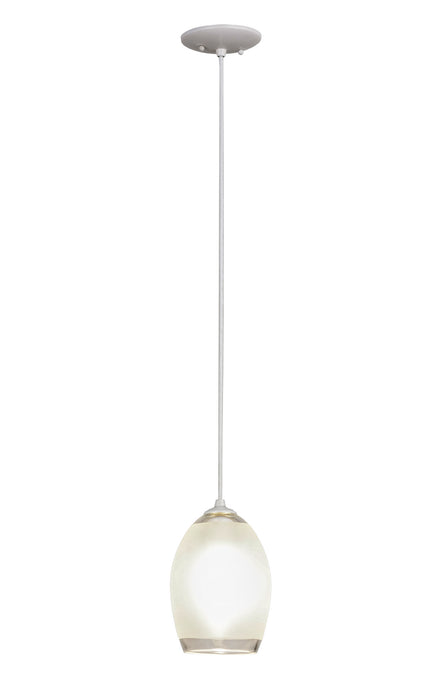 Meyda Tiffany 159312 One Light Mini Pendant, White