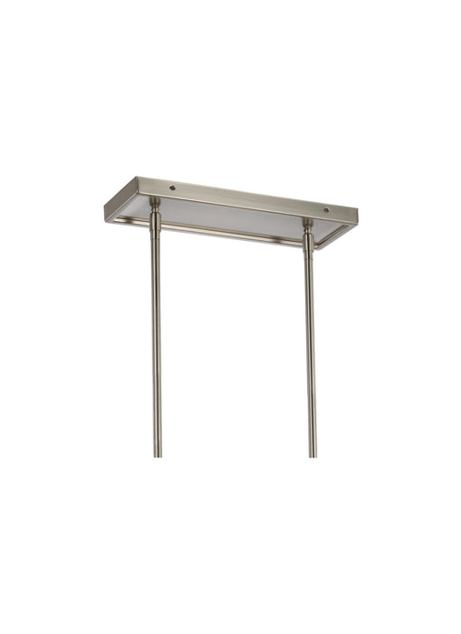 Generation Lighting F2986/8SN/CH Eight Light Island Chandelier, Satin Nickel / Chrome