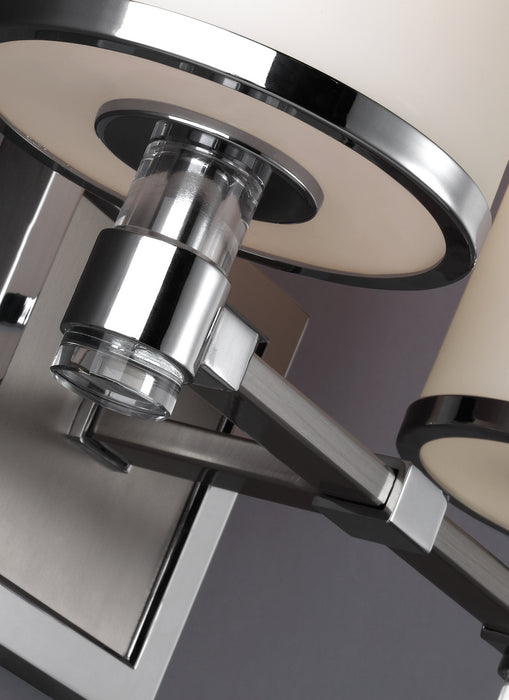 Generation Lighting VS23302SN/CH Two Light Vanity, Satin Nickel / Chrome