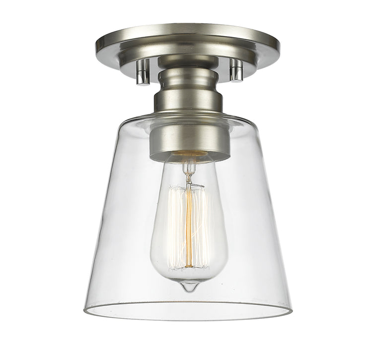 Z-Lite 428F1-BN One Light Flush Mount, Brushed Nickel