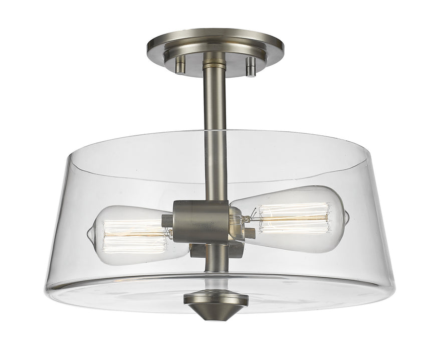 Z-Lite 428SF2-BN Two Light Semi Flush Mount, Brushed Nickel