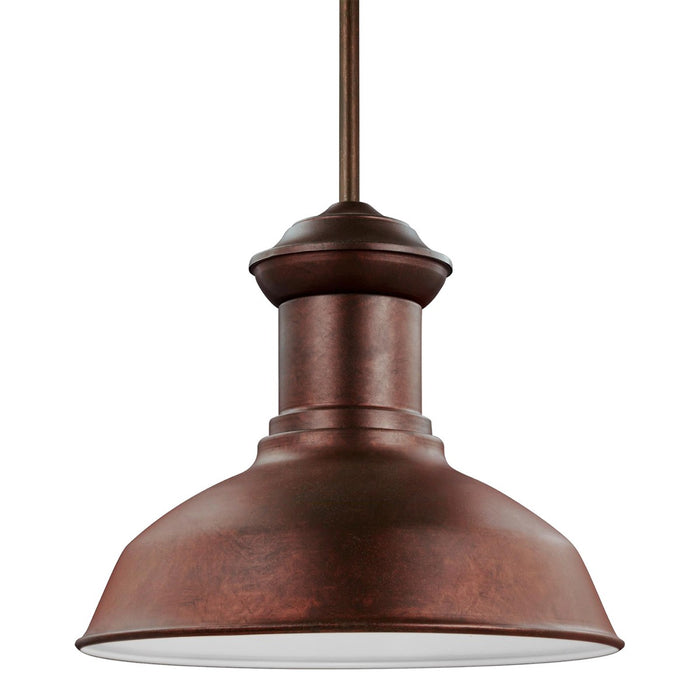 Generation Lighting 6247701-44 One Light Outdoor Pendant, Weathered Copper