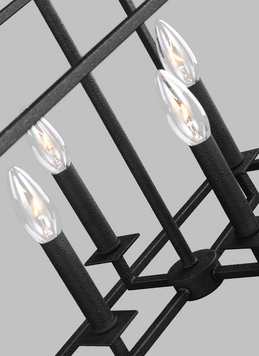 Generation Lighting 6615008-112 Eight Light Island Pendant, Midnight Black