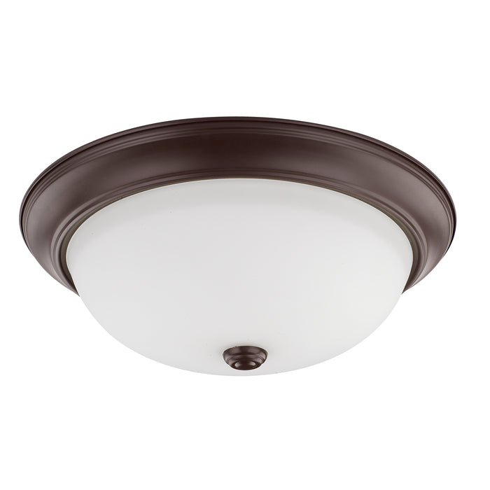 Capital Lighting 214731BZ Three Light Flush Mount, Bronze
