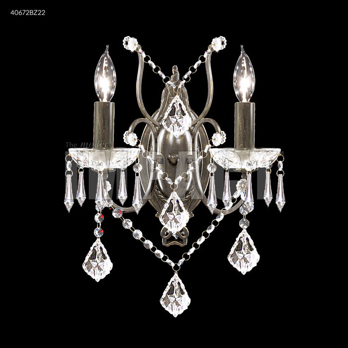 James R. Moder 40672BZ22 Two Light Wall Sconce, Bronze