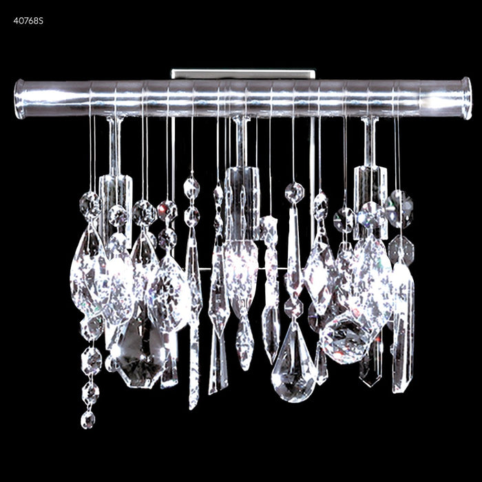James R. Moder 40768S22 Three Light Wall Sconce, Silver