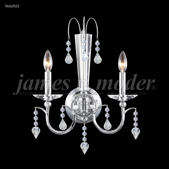 James R. Moder 96162S22 Two Light Wall Sconce, Silver