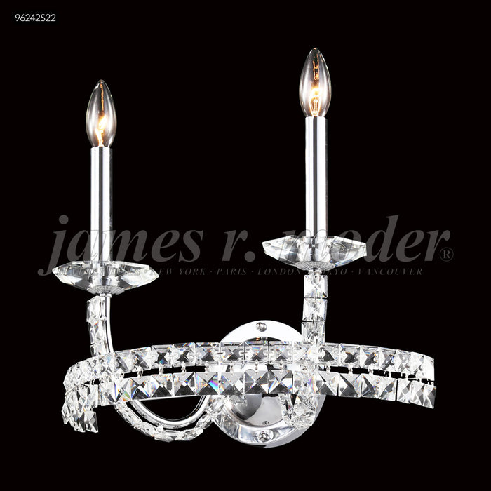 James R. Moder 96242S22 Two Light Wall Sconce, Silver