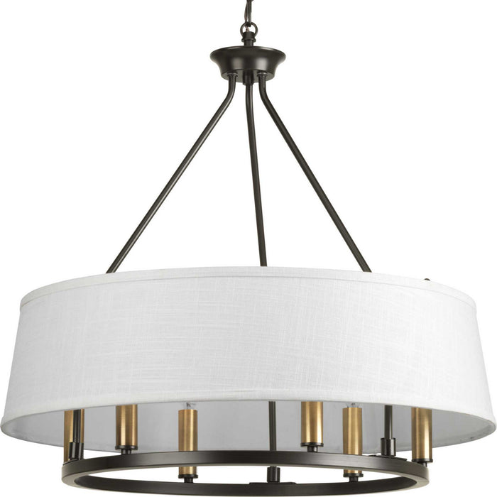 Progress Lighting P4618-20 Six Light Chandelier, Antique Bronze