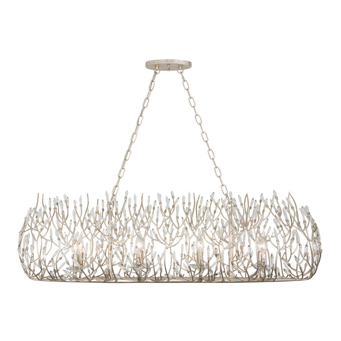 Varaluz 271N08GD Eight Light Linear Pendant, Gold Dust