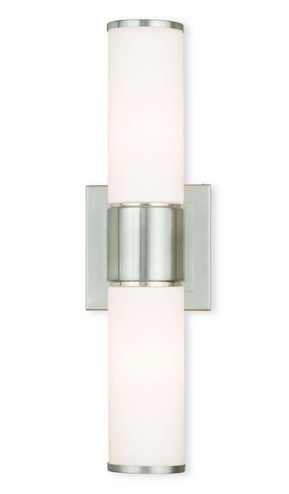Livex Lighting 52122-91 Two Light Wall Sconce/ Bath Light, Brushed Nickel