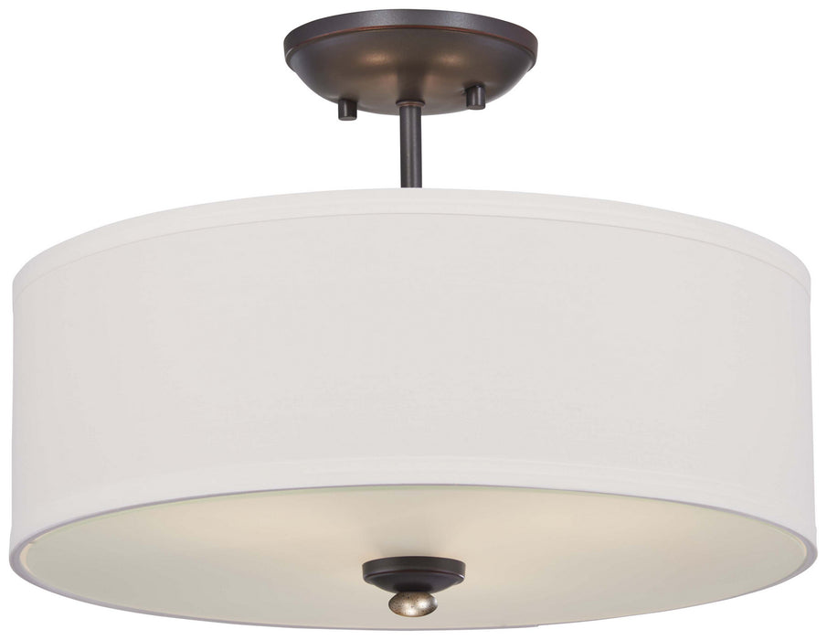 Minka-Lavery 3286-589 Three Light Semi Flush Mount, Lathan Bronze