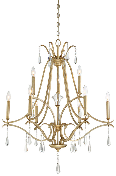 Minka-Lavery 4449-582 Nine Light Chandelier, Brio Gold
