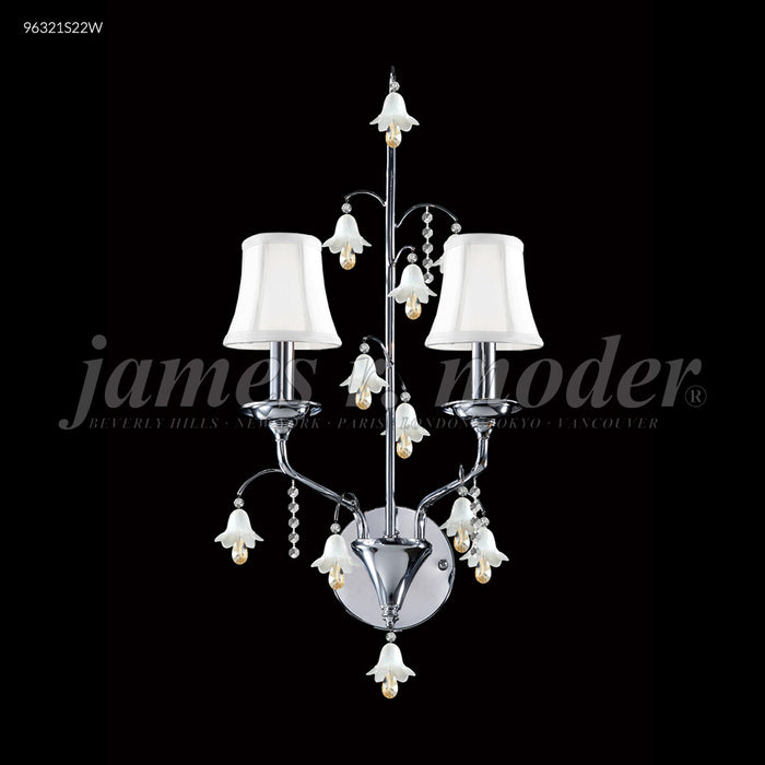 James R. Moder 96321S22W Two Light Wall Sconce, Silver