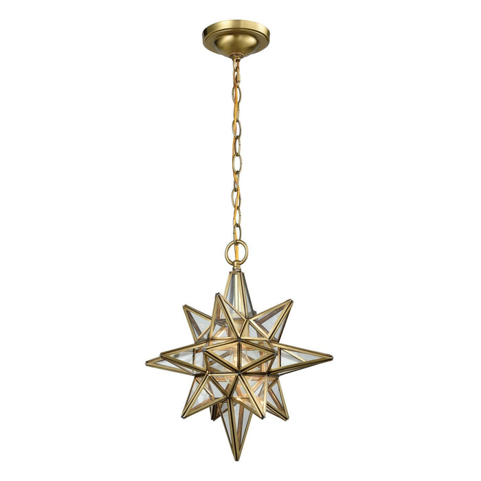 ELK Home 72154/1 One Light Mini Pendant, Brushed Brass