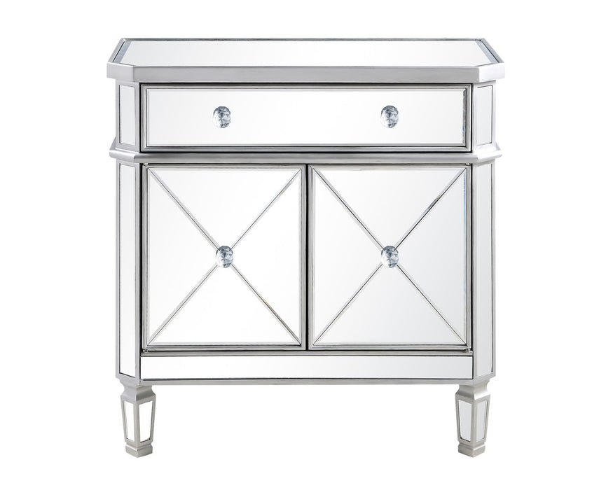 Elegant Lighting MF6-1002SC Cabinet, Hand Rubbed Antique Silver