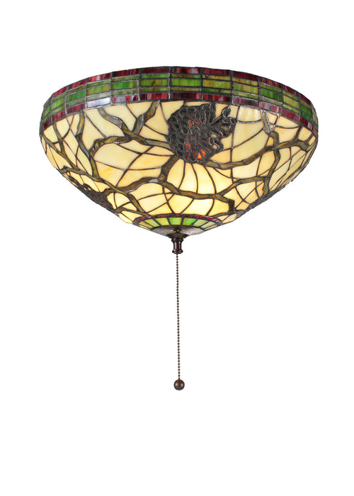 Meyda Tiffany 106337 Three Light Flush Mount, Includes: 3, 4.5 & 6 Rods