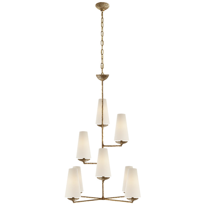 Visual Comfort Signature ARN 5204GP-L Eight Light Chandelier, Gilded Plaster
