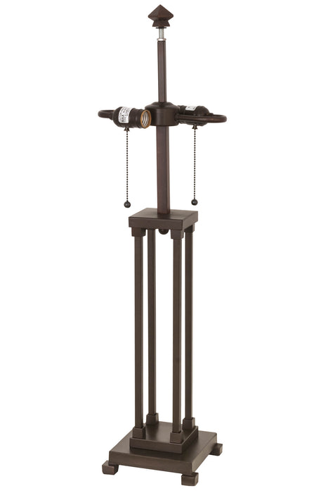 Meyda Tiffany 177345 Two Light Table Base Hardware, Mahogany Bronze