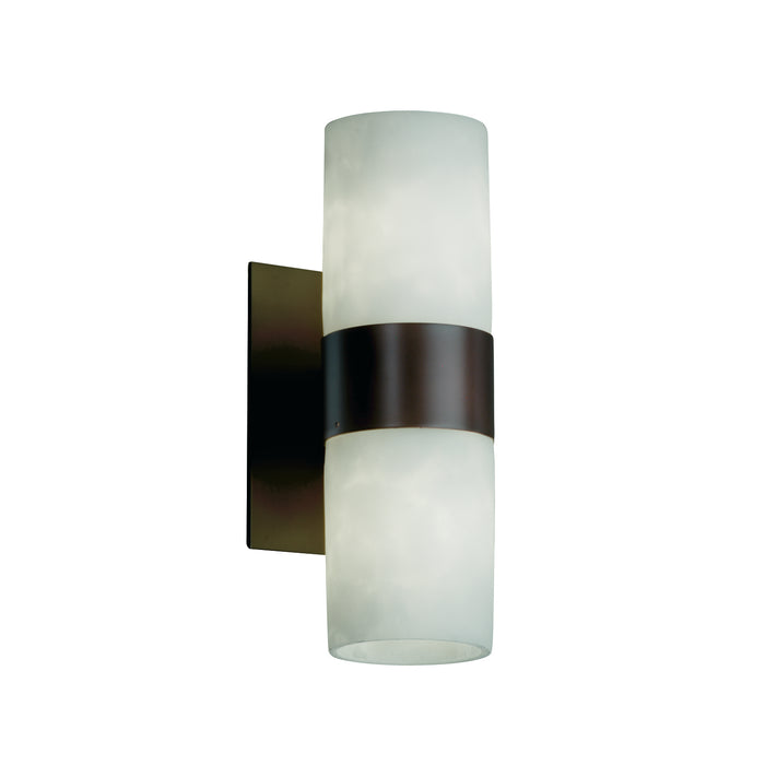 Justice Designs CLD-8762-10-DBRZ Two Light Wall Sconce, Dark Bronze