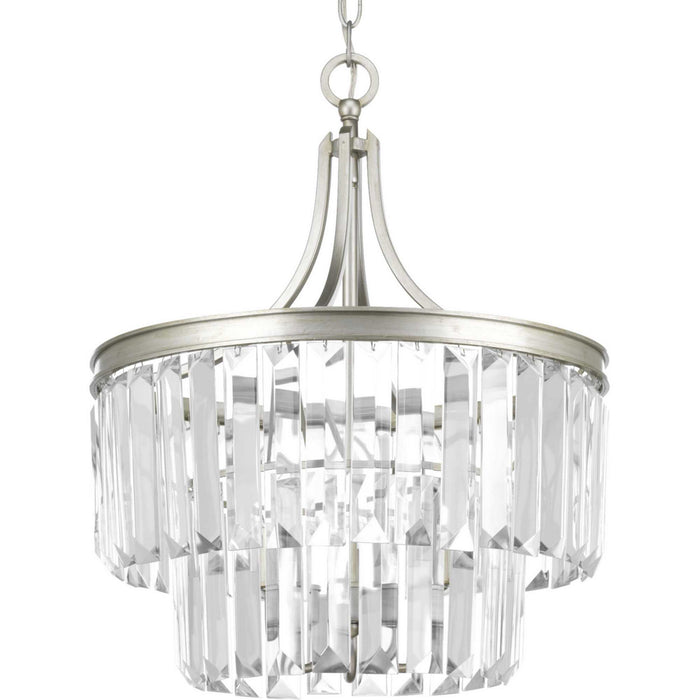 Progress Lighting P2326-134 Three Light Semi-Flush Convertible, Silver Ridge