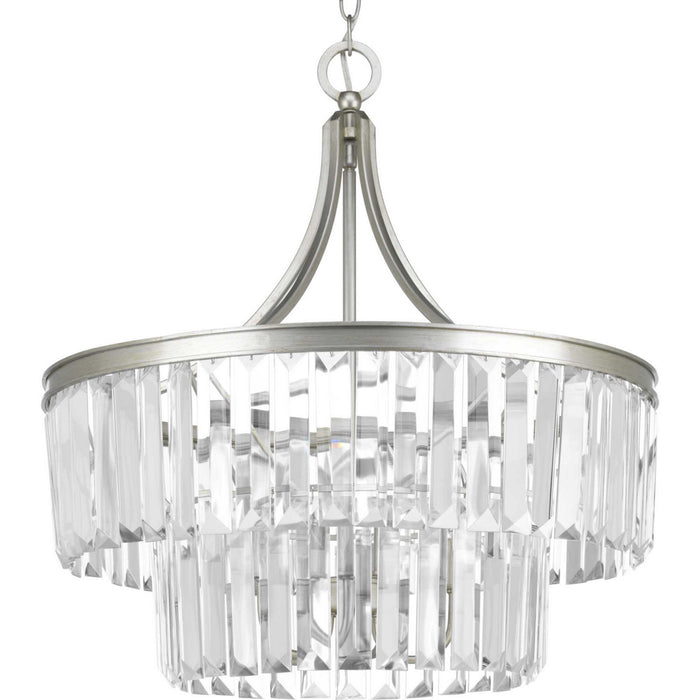 Progress Lighting P5321-134 Five Light Pendant, Silver Ridge