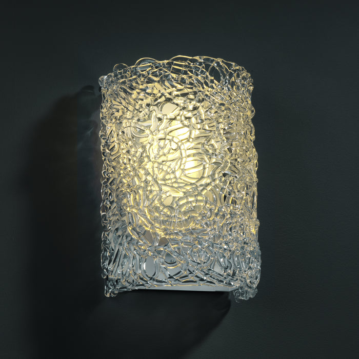 Justice Designs GLA-5541-LACE-CROM-LED1-1000 LED Wall Sconce, Polished Chrome