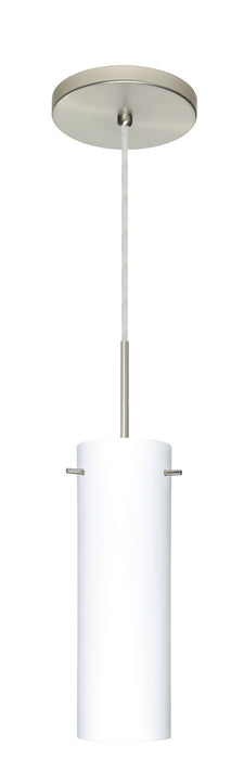 Besa 1BT-493007-HAL-SN One Light Pendant, Satin Nickel