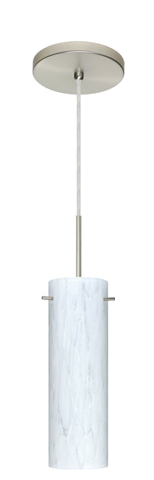 Besa 1BT-493019-MED-SN One Light Pendant, Satin Nickel