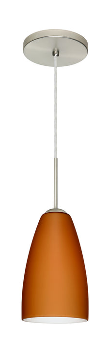 Besa 1JT-151180-LED-SN One Light Pendant, Satin Nickel
