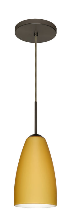 Besa 1JT-1511VM-LED-BR One Light Pendant, Bronze