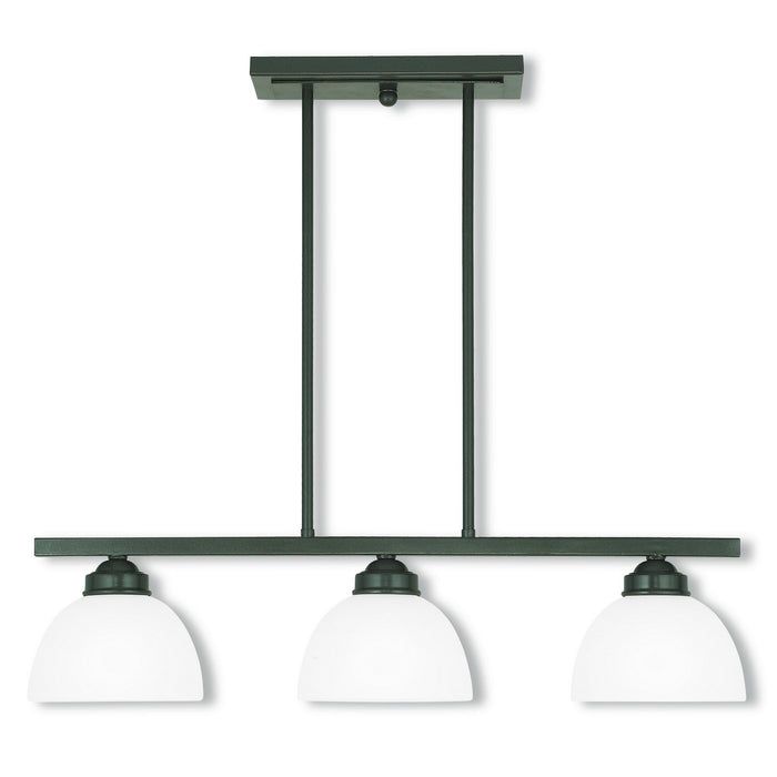 Livex Lighting 4226-92 Three Light Linear Chandelier, English Bronze