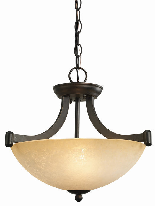 Canarm ICH375A03RA14 One Light Chandelier, Rubbed Antique