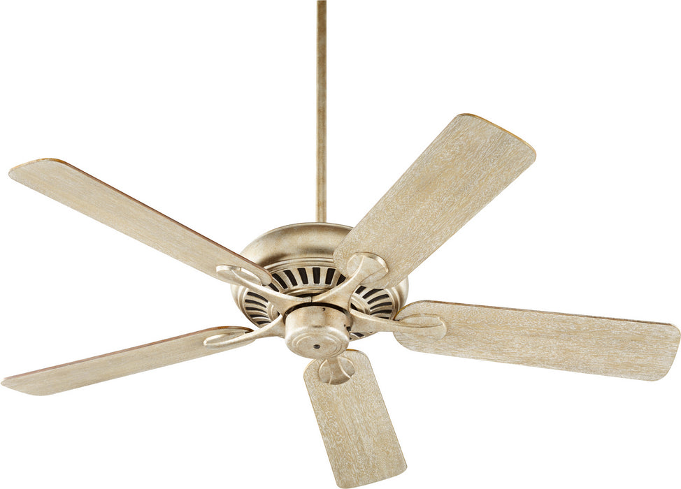 Quorum 91525-60 52" Ceiling Fan, Aged Silver Leaf