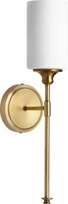 Quorum 5309-1-80 One Light Wall Mount, Aged Brass