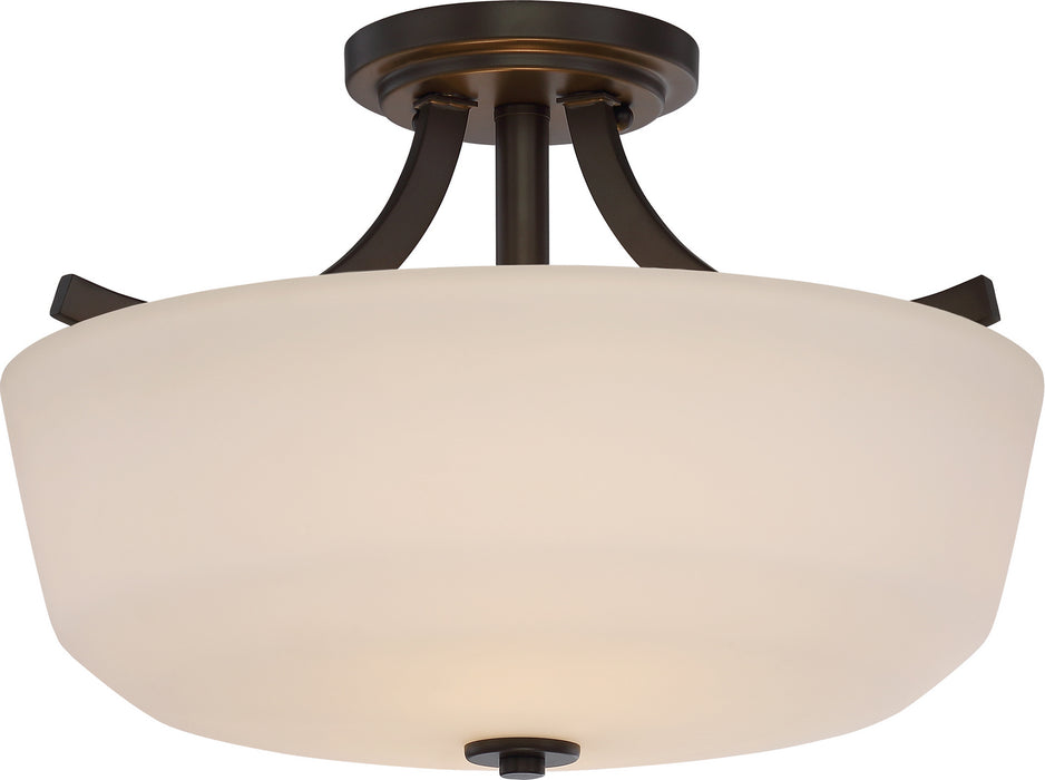 Nuvo Lighting 60-5926 Two Light Semi Flush Mount, Forest Bronze