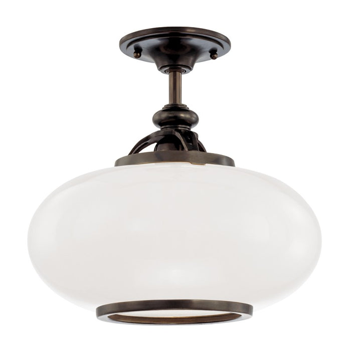 Hudson Valley 9815F-OB One Light Semi Flush Mount, Old Bronze